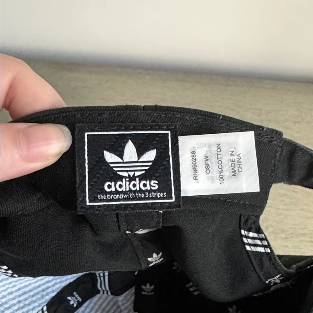 Adidas Black Baseball Cap with White Logo